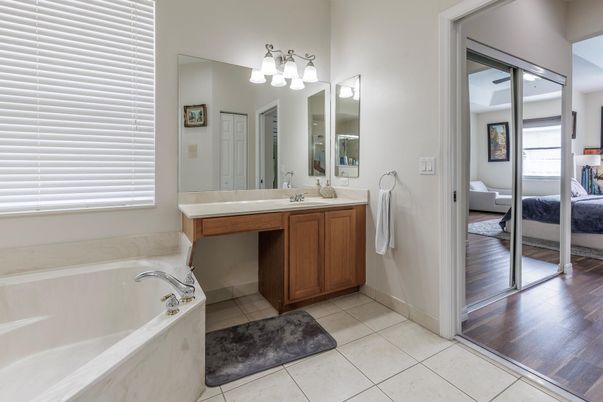 Bathroom, Bedroom, Dual Sink Vanities, Interior, Wood Texture Flooring