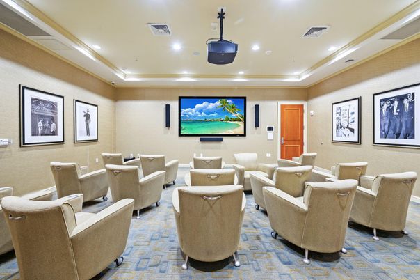 Interior, Projection Screen, Recessed Lighting, Theatre Room