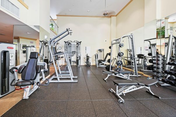 Fitness Equipment, Gym, Interior, Recessed Lighting