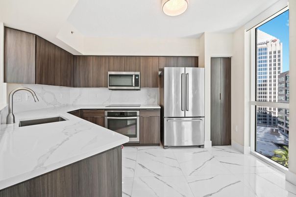 Interior, Kitchen, Marble, Stainless Steel Appliances