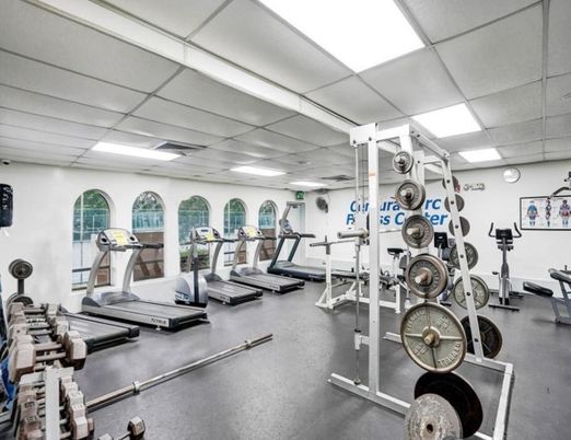 Fitness Equipment, Gym, Interior, Recessed Lighting
