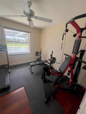Fitness Equipment, Interior, Wood Texture Flooring