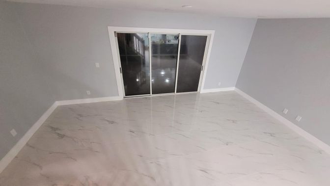 Empty room, Interior, Marble, Recessed Lighting