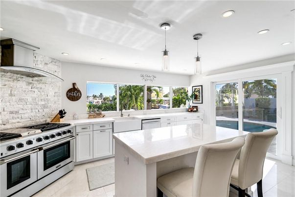 Interior, Kitchen, Pendant Lights, Recessed Lighting, Stainless Steel Appliances