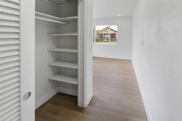 Interior, Recessed Lighting, Walk-in Closets, Wood Texture Flooring