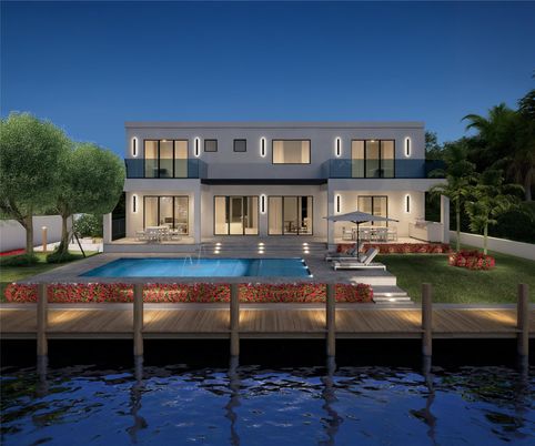 Backyard, Exterior, Facade, Pool, Modern
