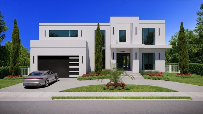Attached, Exterior, Facade, Modern