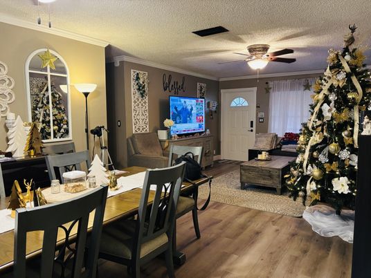 Dining room, Interior, Wood Texture Flooring