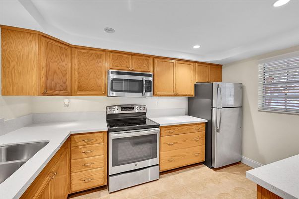 Interior, Kitchen, Recessed Lighting, Stainless Steel Appliances