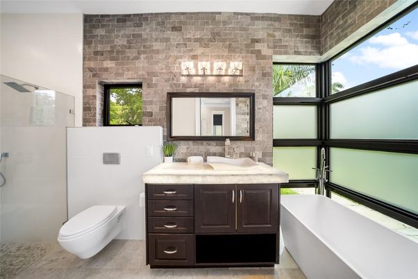 Bathroom, Interior, Stone Walls