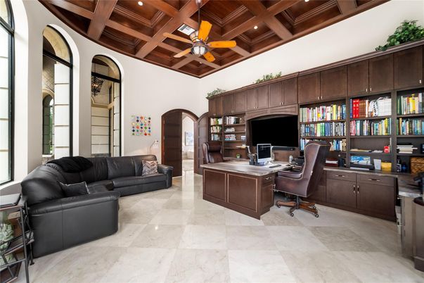 Home Office, Interior, Recessed Lighting, Wooden Beams, Wooden Ceilings