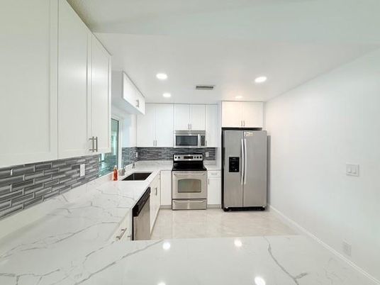 Interior, Kitchen, Recessed Lighting, Stainless Steel Appliances