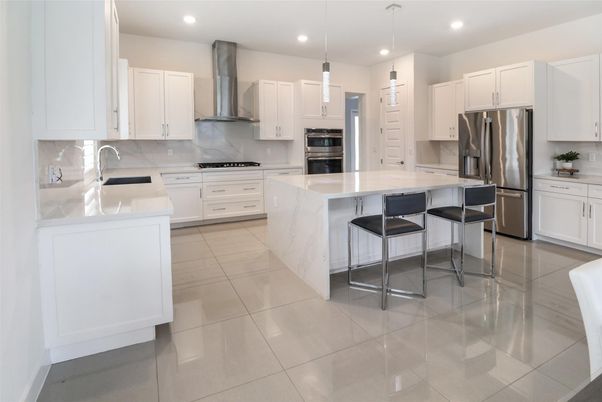 Interior, Kitchen, Pendant Lights, Recessed Lighting, Stainless Steel Appliances