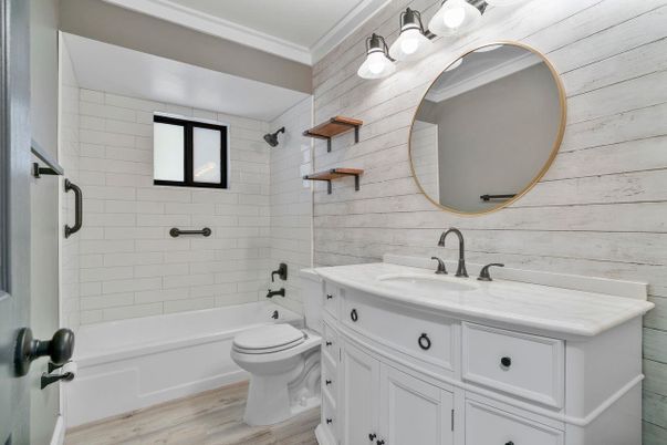 Bathroom, Interior, Wood Texture Flooring