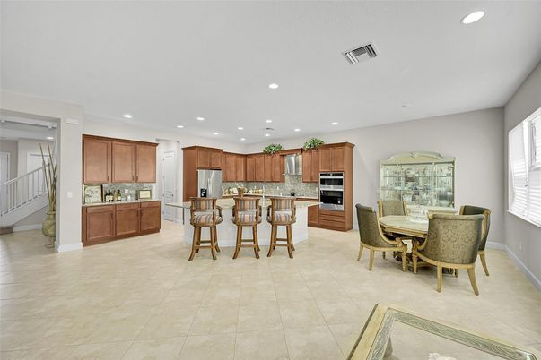 Dining room, Interior, Kitchen, Recessed Lighting, Stainless Steel Appliances