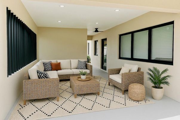Interior, Living room, Recessed Lighting