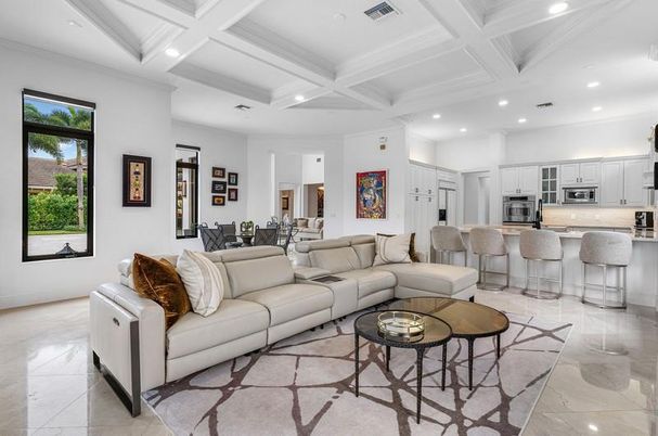 Dining room, Interior, Kitchen, Living room, Recessed Lighting, Stainless Steel Appliances