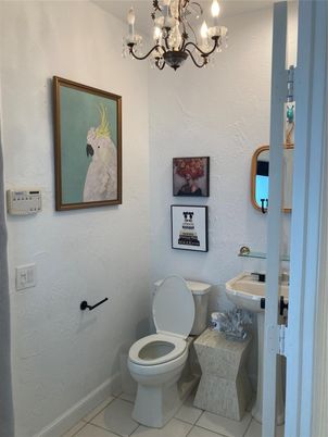 Bathroom, Chandelier, Interior