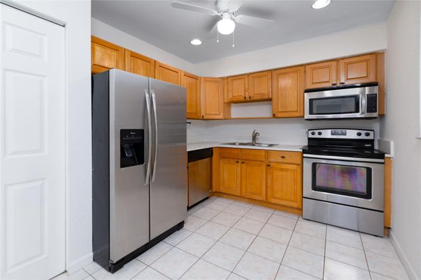 Interior, Kitchen, Recessed Lighting, Stainless Steel Appliances