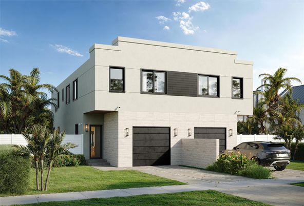Attached, Exterior, Facade, Modern