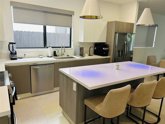 Interior, Kitchen, Pendant Lights, Stainless Steel Appliances