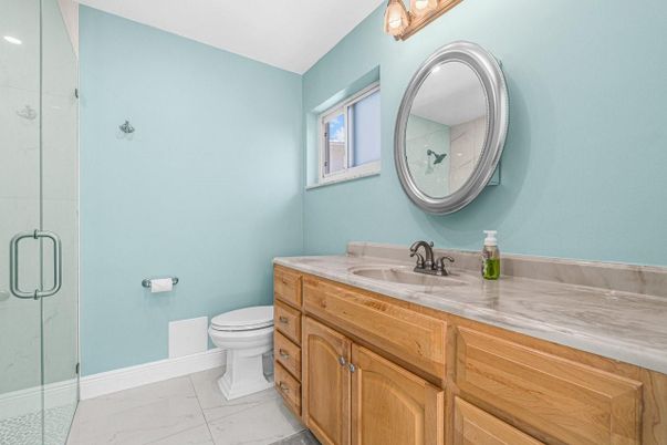 Bathroom, Glass Shower, Interior, Marble