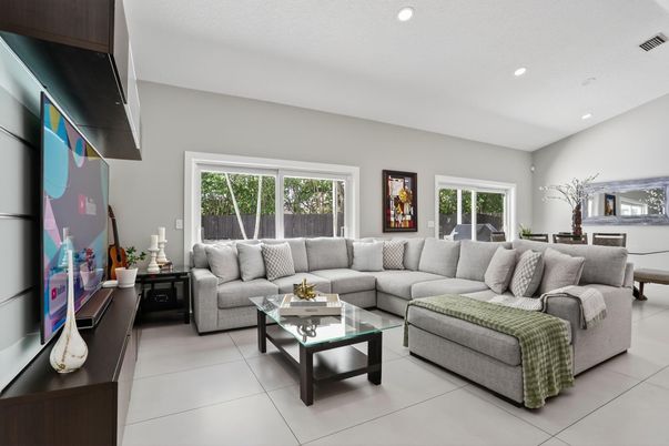 Interior, Living room, Recessed Lighting