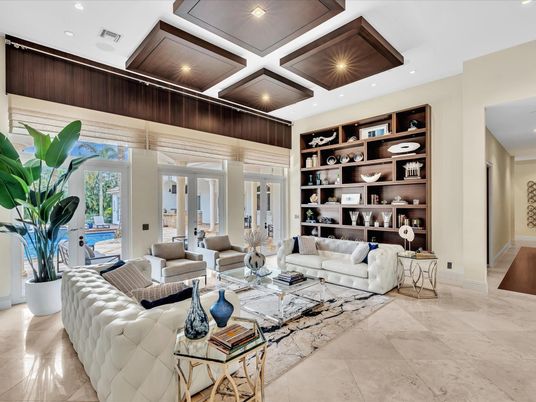 Interior, Living room, Recessed Lighting, Wooden Ceilings