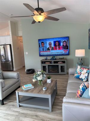 Interior, Living room, Stainless Steel Appliances, Wood Texture Flooring