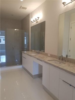Bathroom, Dual Sink Vanities, Glass Shower, Interior