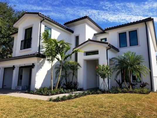 Attached, Backyard, Exterior, Facade, Mediterranean