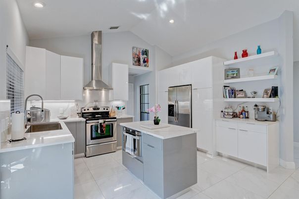 Interior, Kitchen, Recessed Lighting, Stainless Steel Appliances