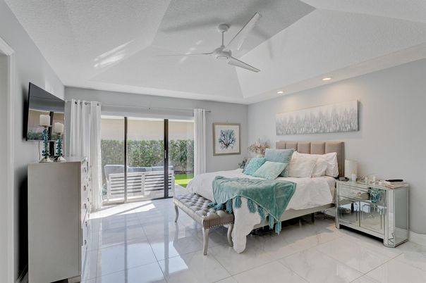 Bedroom, Interior, Marble, Recessed Lighting