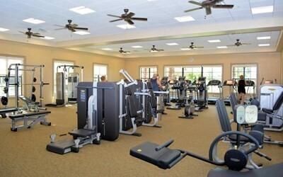 Fitness Equipment, Gym, Interior, Recessed Lighting
