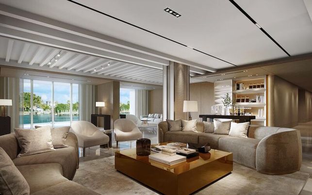 Interior, Living room, Recessed Lighting