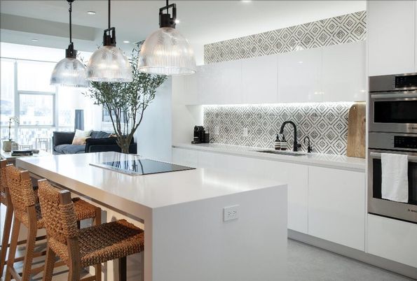 Interior, Kitchen, Pendant Lights, Recessed Lighting, Stainless Steel Appliances
