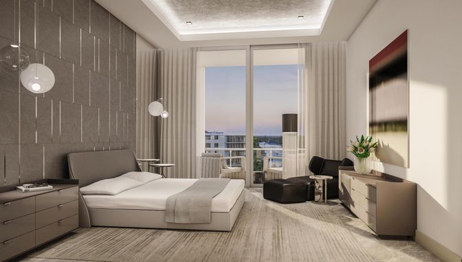 Bedroom, Interior, Recessed Lighting, Water