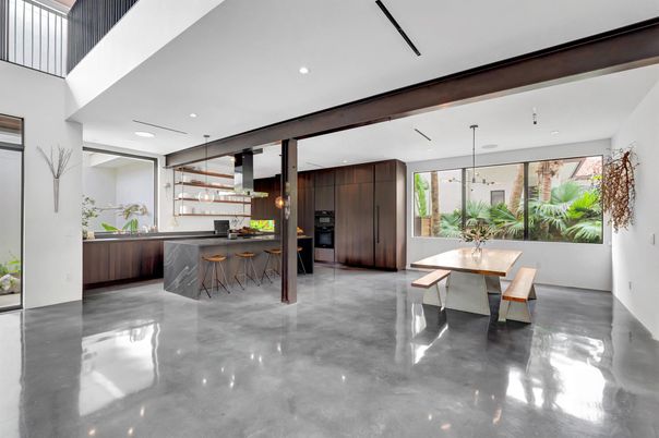 Dining room, Interior, Kitchen, Pendant Lights, Recessed Lighting