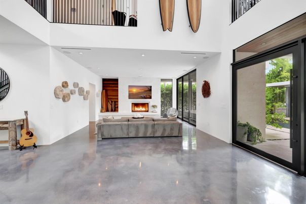 Fireplace, Interior, Living room, Recessed Lighting