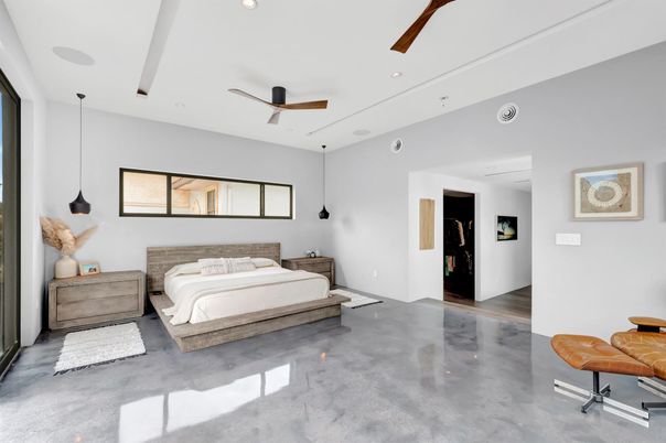 Bedroom, Interior, Pendant Lights, Recessed Lighting