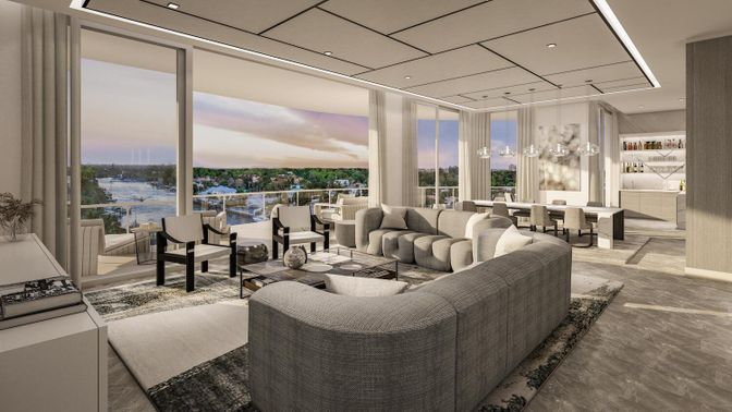 Dining room, Interior, Living room, Recessed Lighting, Water