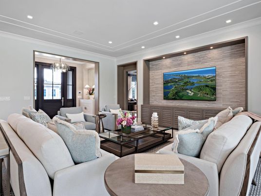 Chandelier, Interior, Living room, Recessed Lighting
