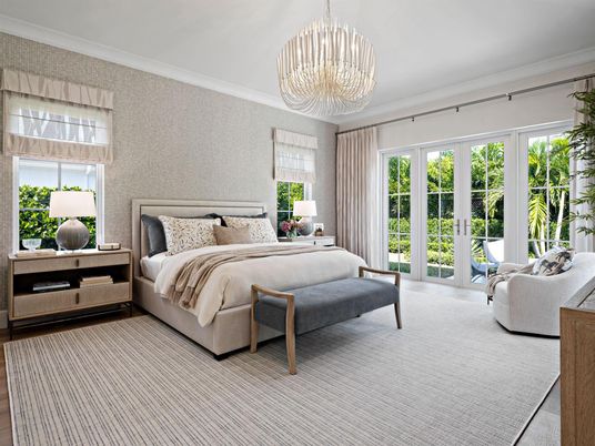 Bedroom, Chandelier, Interior