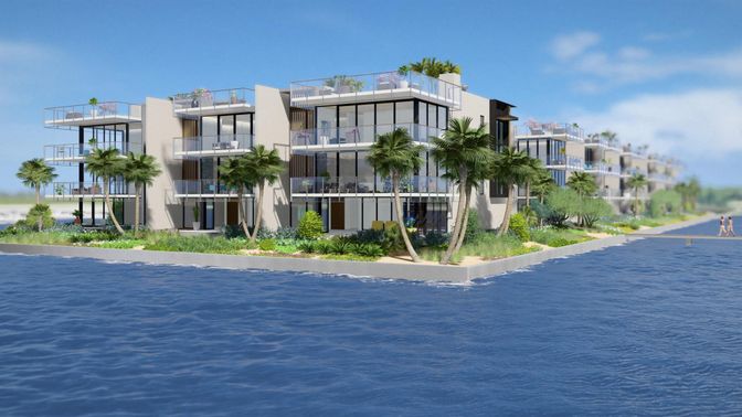 Exterior, Facade, Lake, Modern