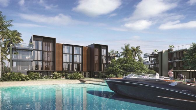 Exterior, Facade, Pool, Modern