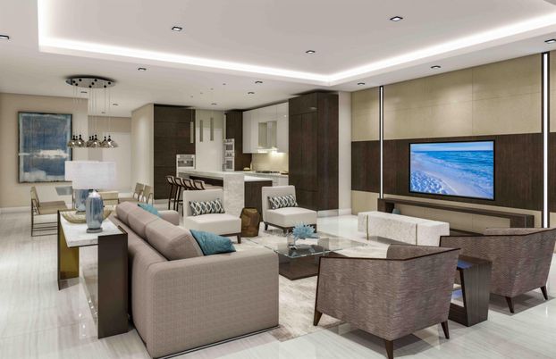 Dining room, Interior, Kitchen, Living room, Pendant Lights, Recessed Lighting