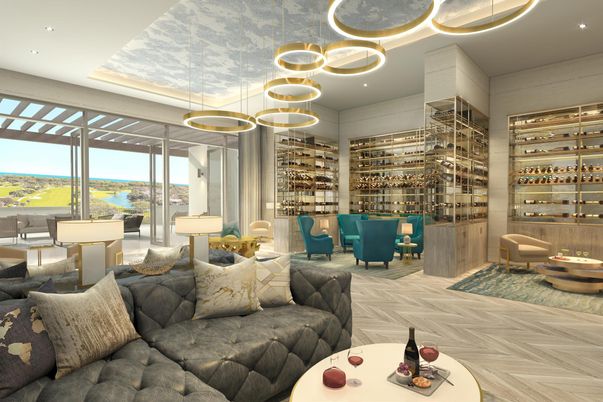 Dining room, Interior, Living room, Pendant Lights, Recessed Lighting, Wine Storage, Wood Texture Flooring