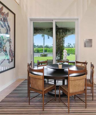 Dining room, Interior, Wood Texture Flooring
