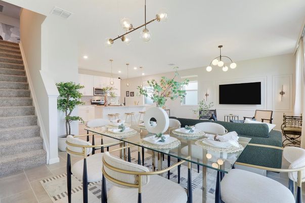 Dining room, Interior, Kitchen, Living room, Pendant Lights, Recessed Lighting