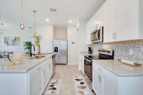 Interior, Kitchen, Pendant Lights, Recessed Lighting, Stainless Steel Appliances